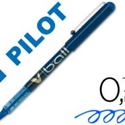 Bolígrafo roller Pilot V-ball tinta azul 0,7 mm.